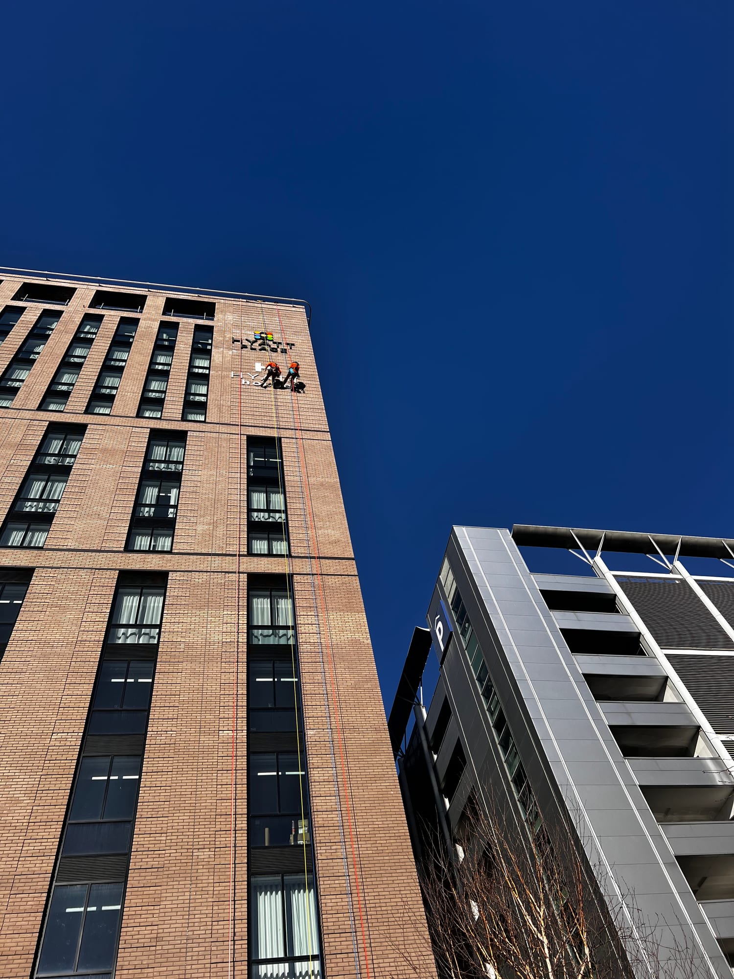 Hyatt Place, Leeds — completed signage from street