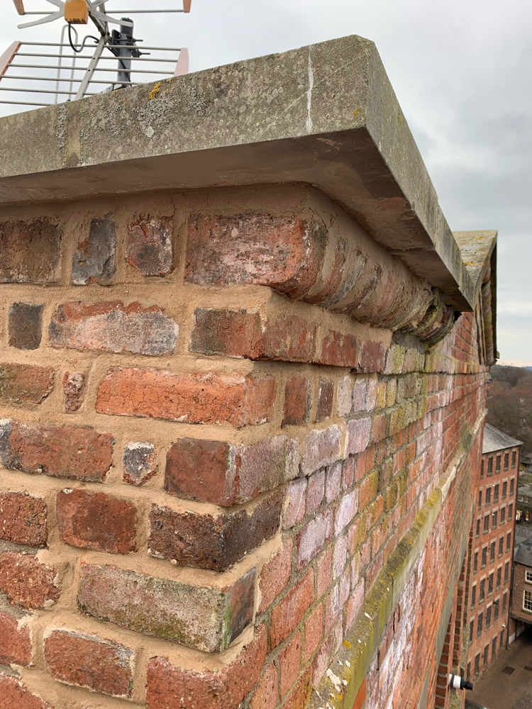 Longs Mill, Derby — completed parapet and coping