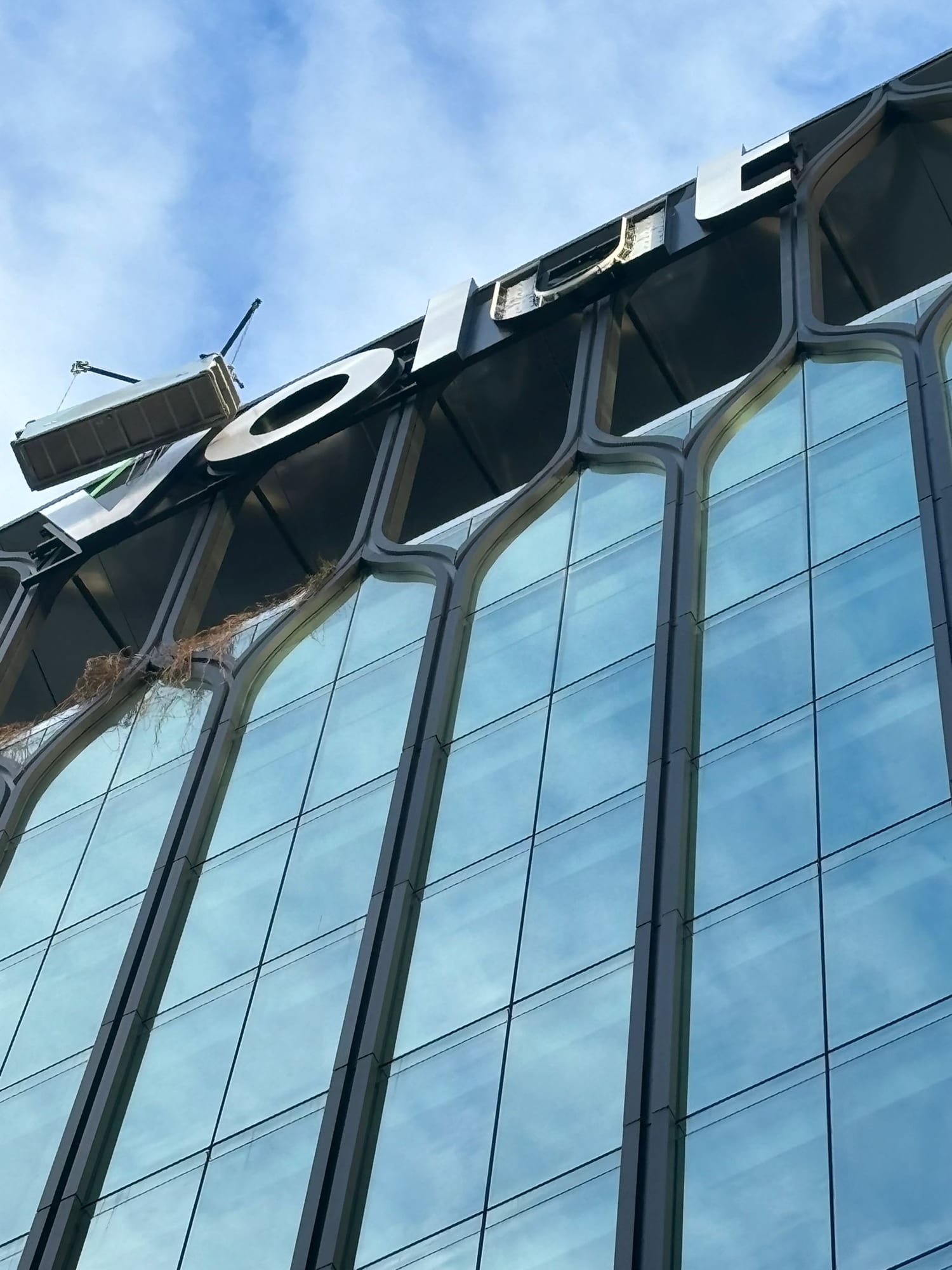 Revolut HQ, Canary Wharf — part installed lettering