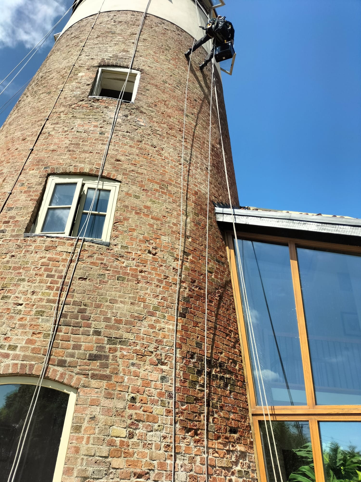 The Mill, Huntingdon — rope access at window level