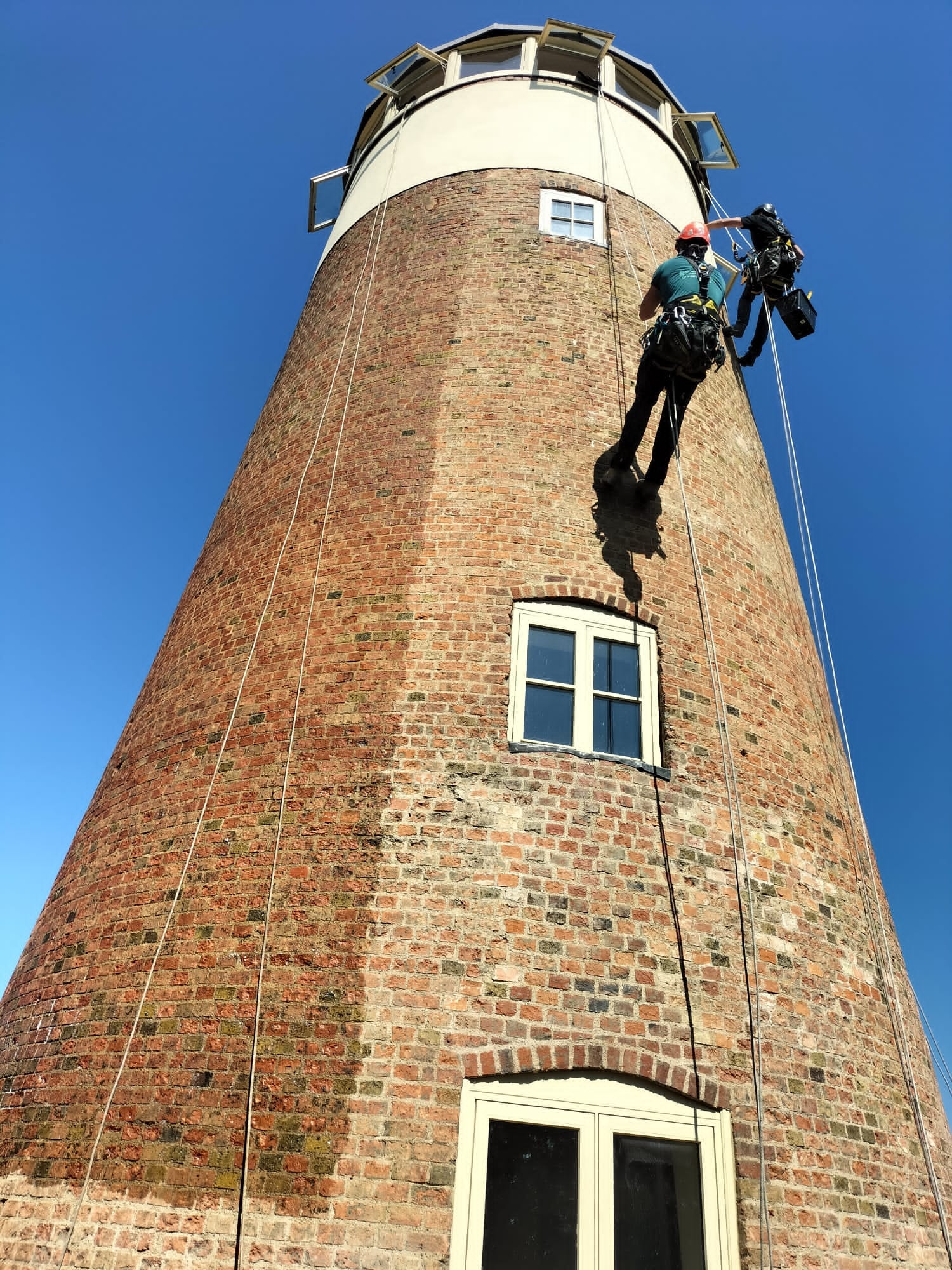 The Mill, Huntingdon — working below mill cap
