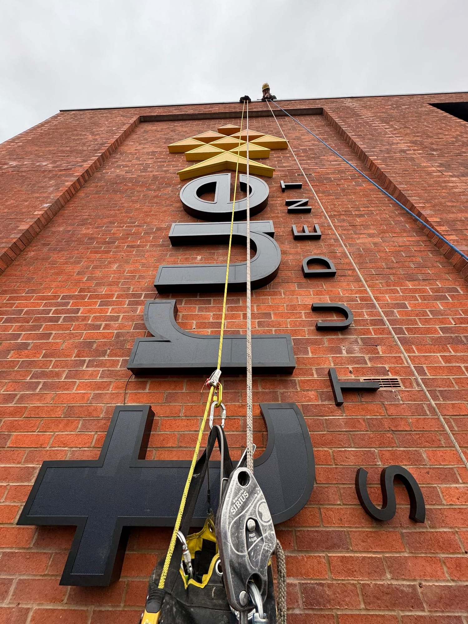 True Student, Birmingham — built up lettering install
