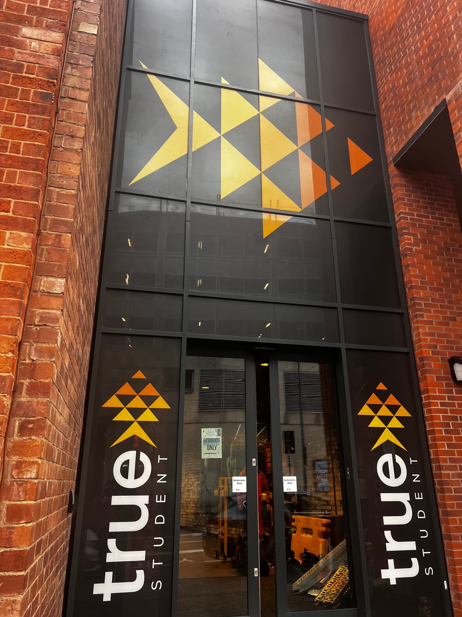 True Student, Birmingham — entrance contra vision vinyl