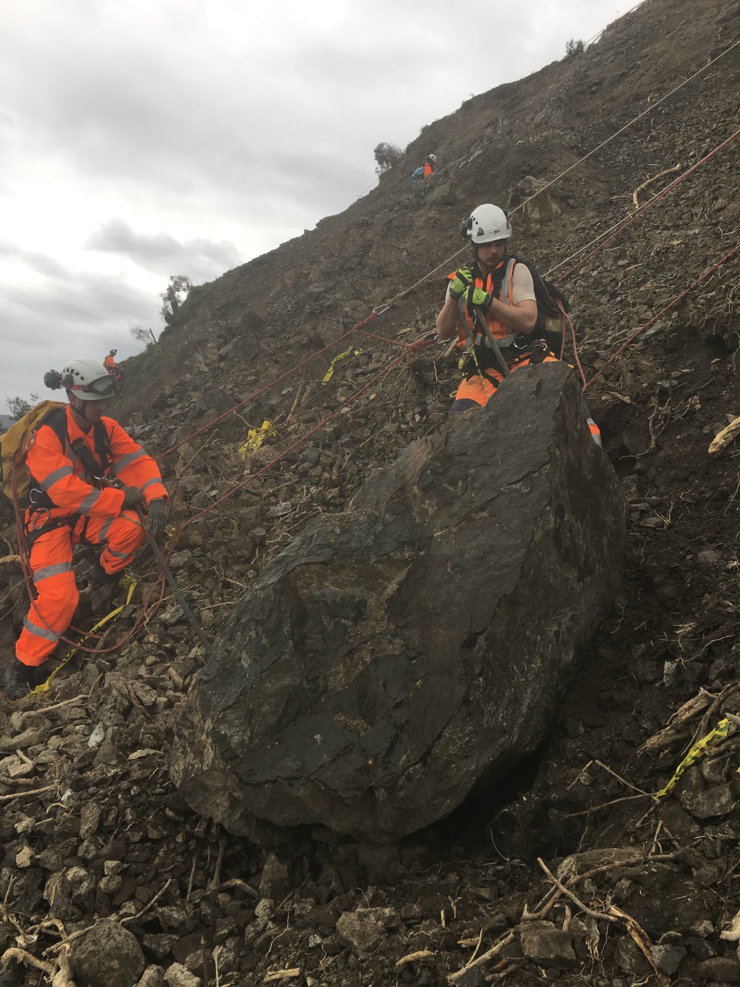 Geotechnical — large boulder stabilisation