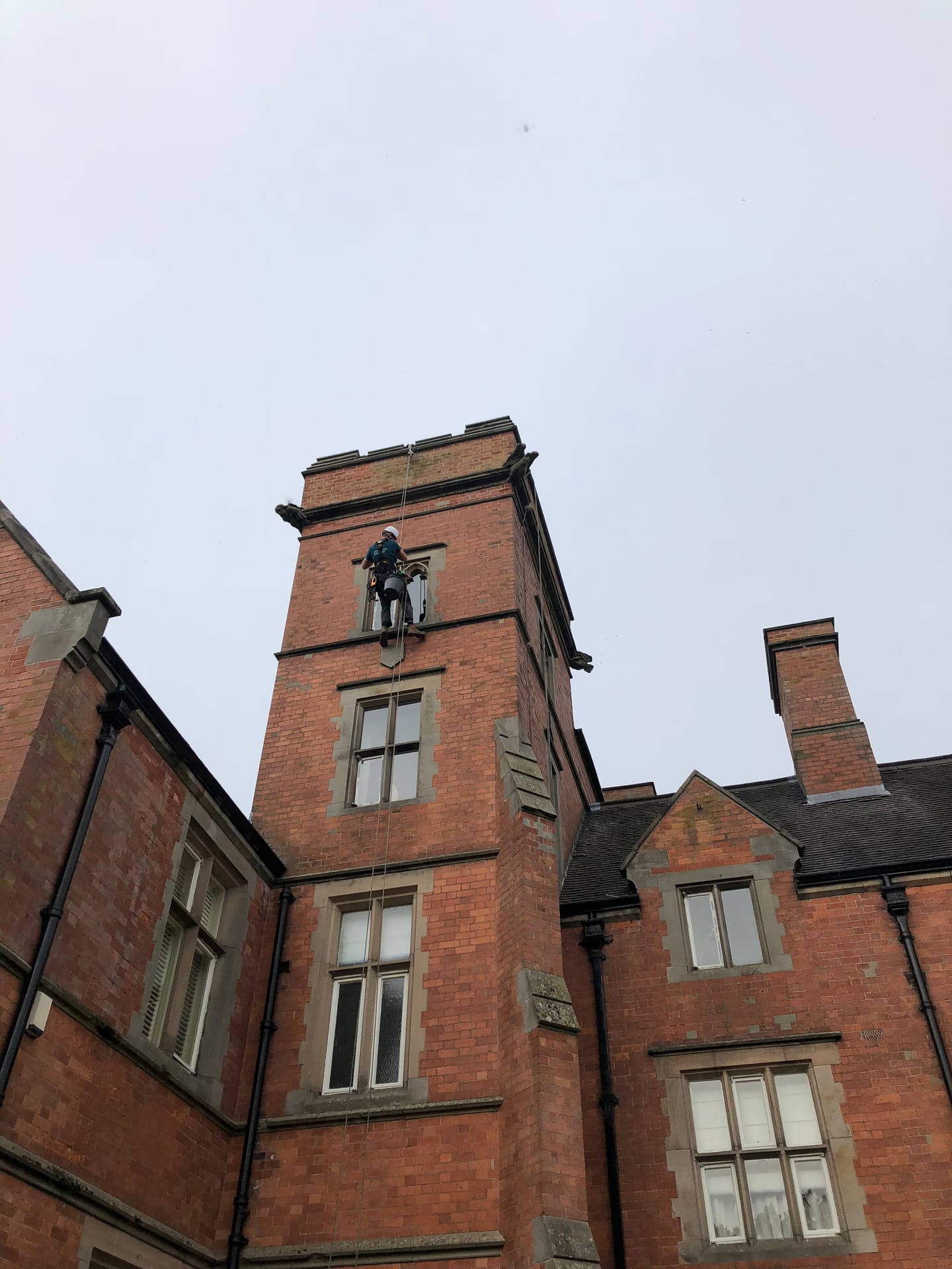 Rope Access conservation works at height — victorian tower conservation