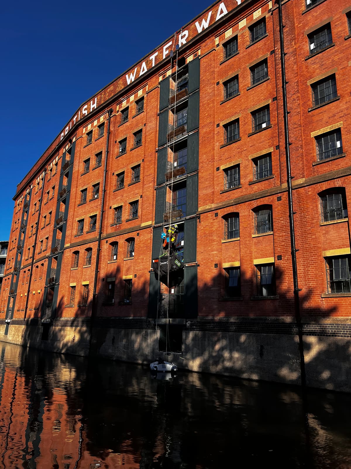 Rope Access construction works at height — water st mill