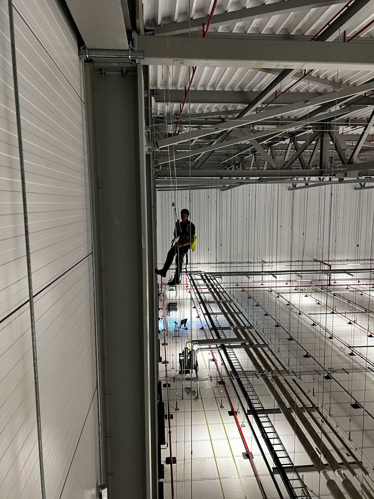 Rope Access fire protection works at height — clean room access
