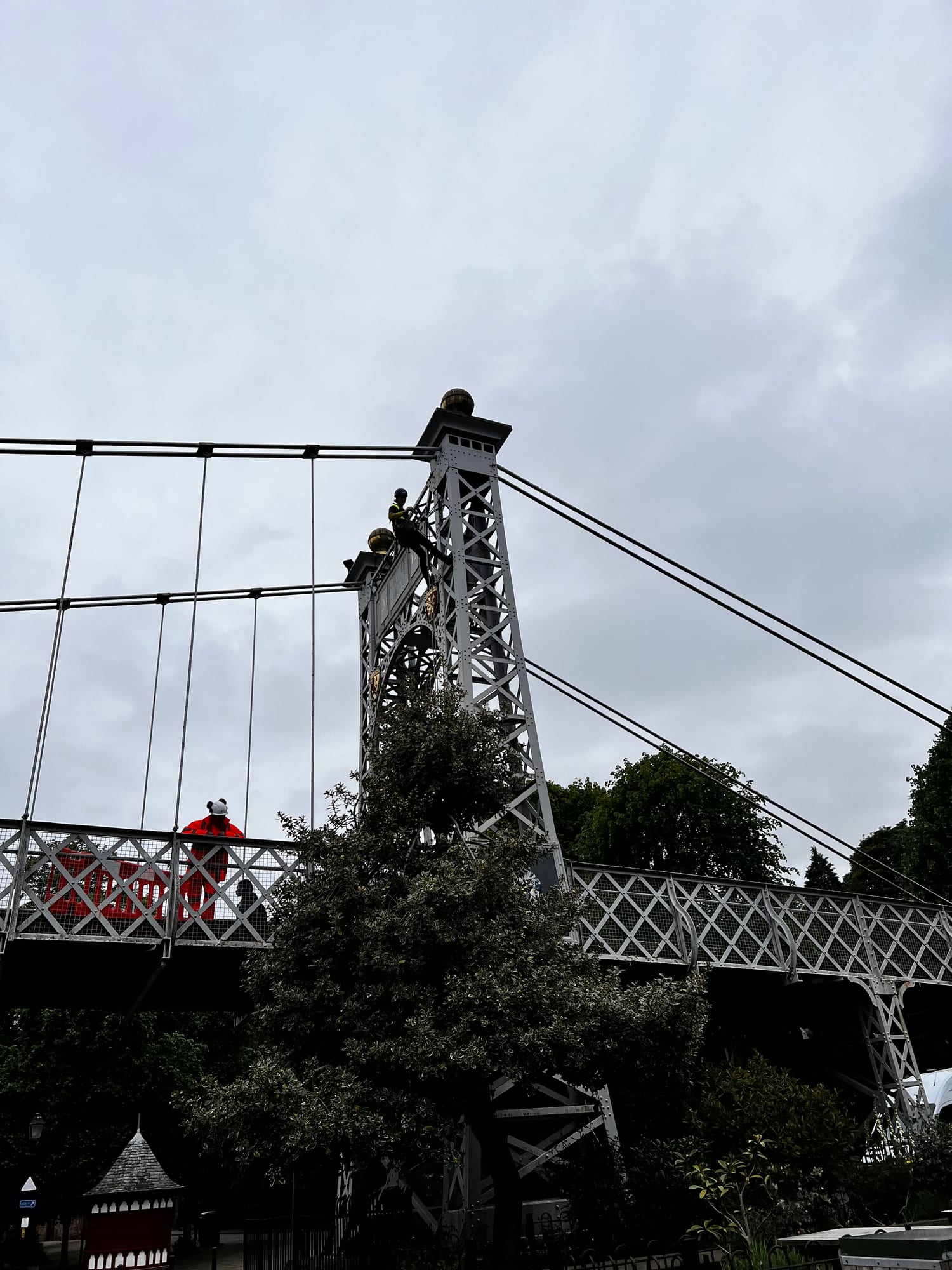 Rope access road & rail — suspension footbridge